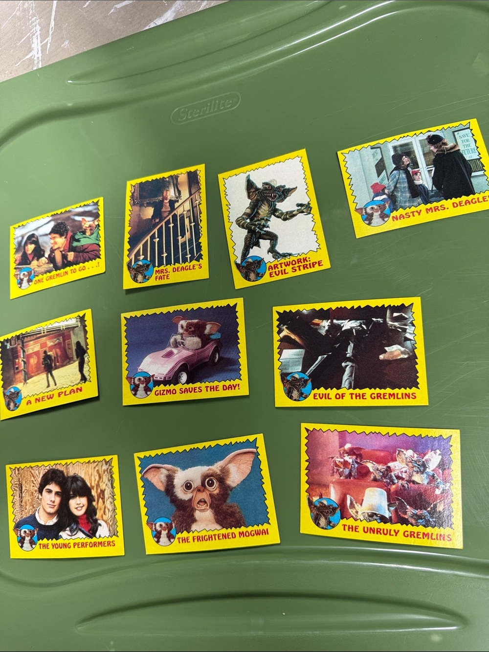Vintage 1984 Warner Brothers Gremlins Trading Cards 9 34 45 58 61 63 69 78 79 81